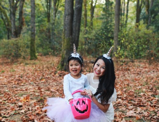 Mommy and Daughter DIY Unicorn Halloween Costume