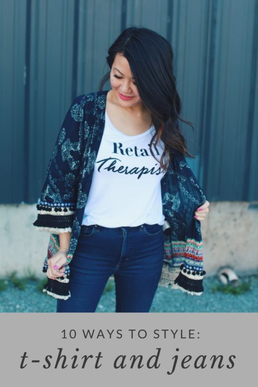 10 ways to style jeans a t-shirt