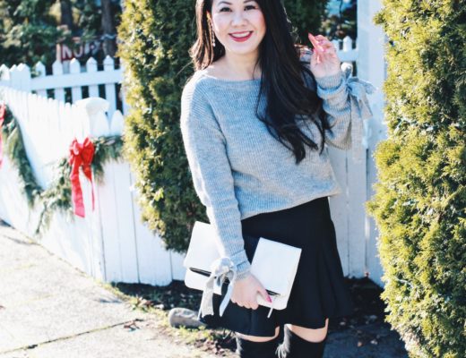 Winter outfit- sweater and over the knee boots