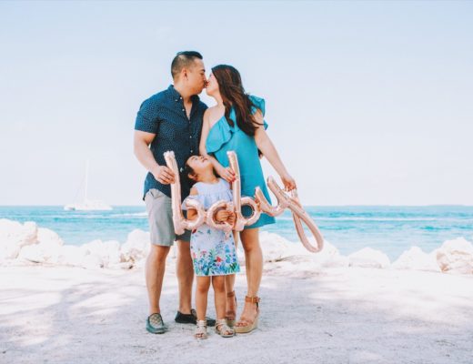 baby announcement on the beach
