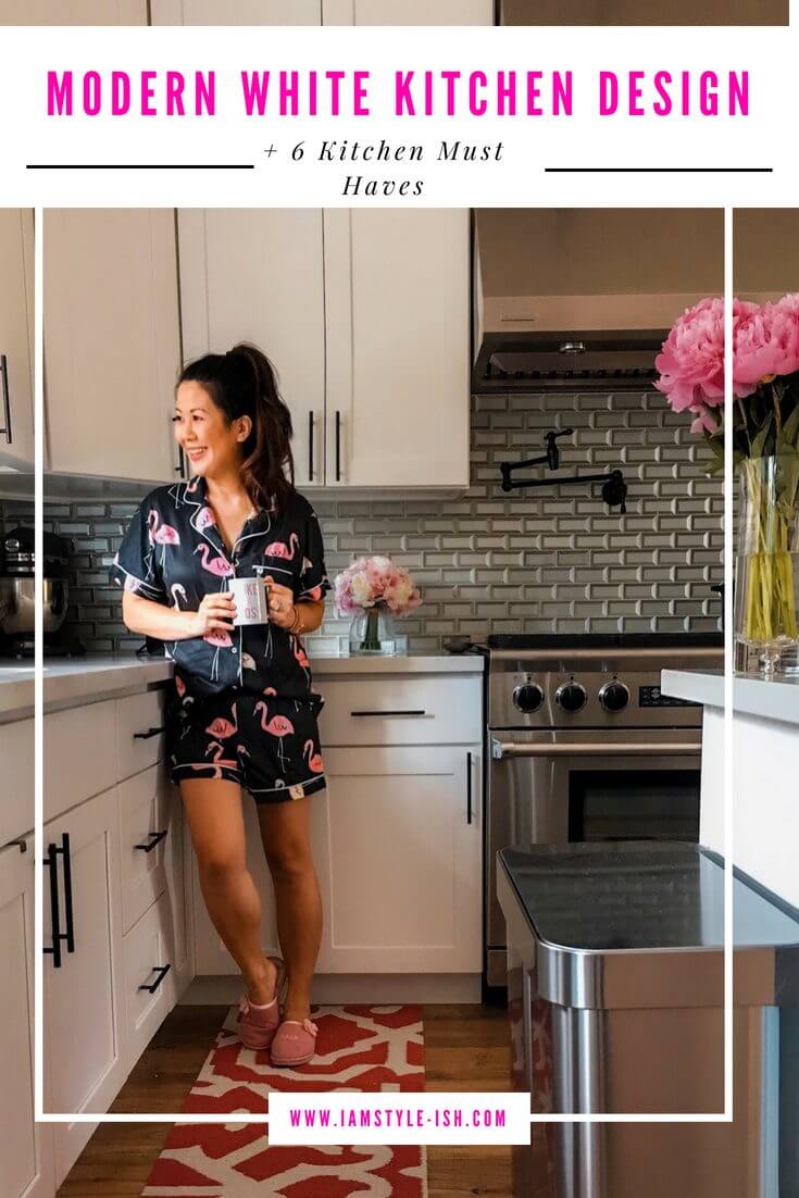 Modern white kitchen design - house tour