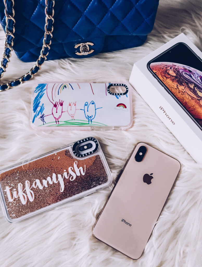 custom iPhone XS glitter case