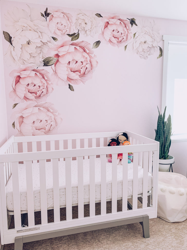 floral pink nursery design