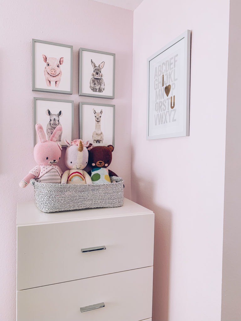 floral pink nursery design