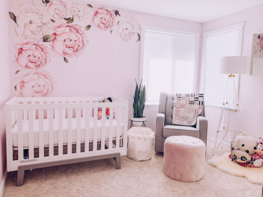 Nursery Reveal: Pink and gray floral nursery decor
