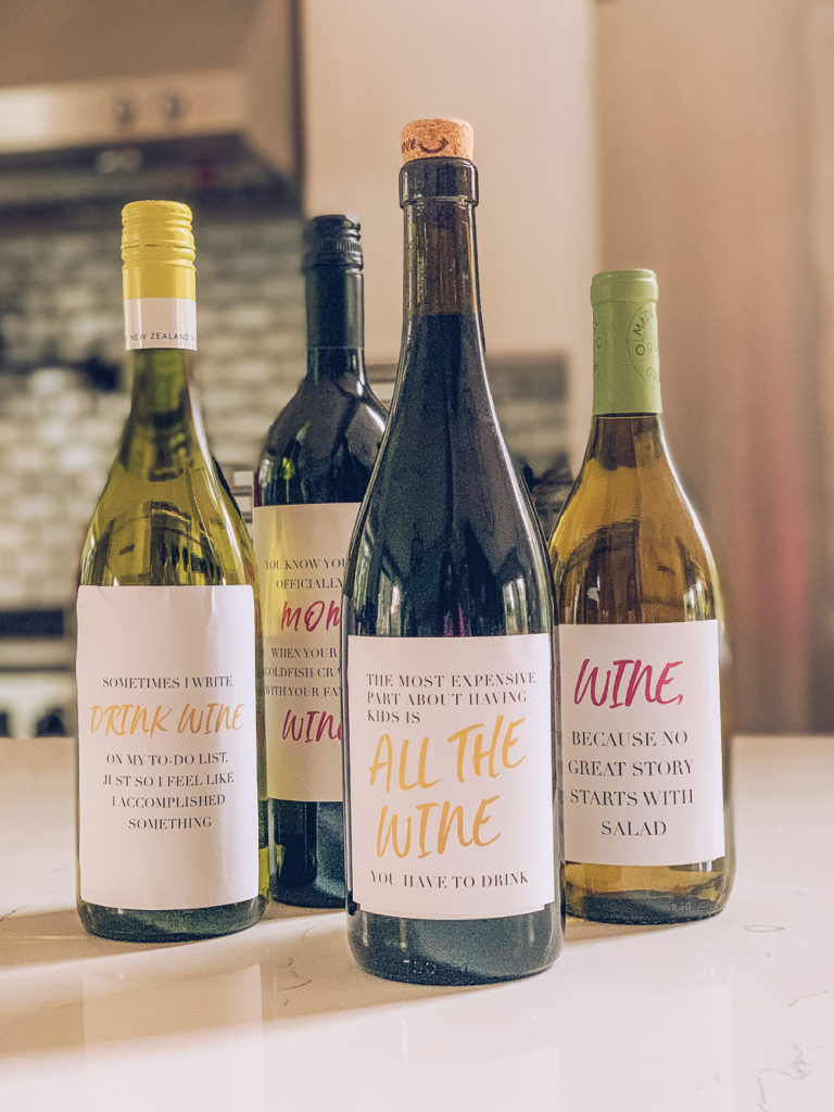 DIY Gift Idea: Funny Wine Labels for moms (Free Download)