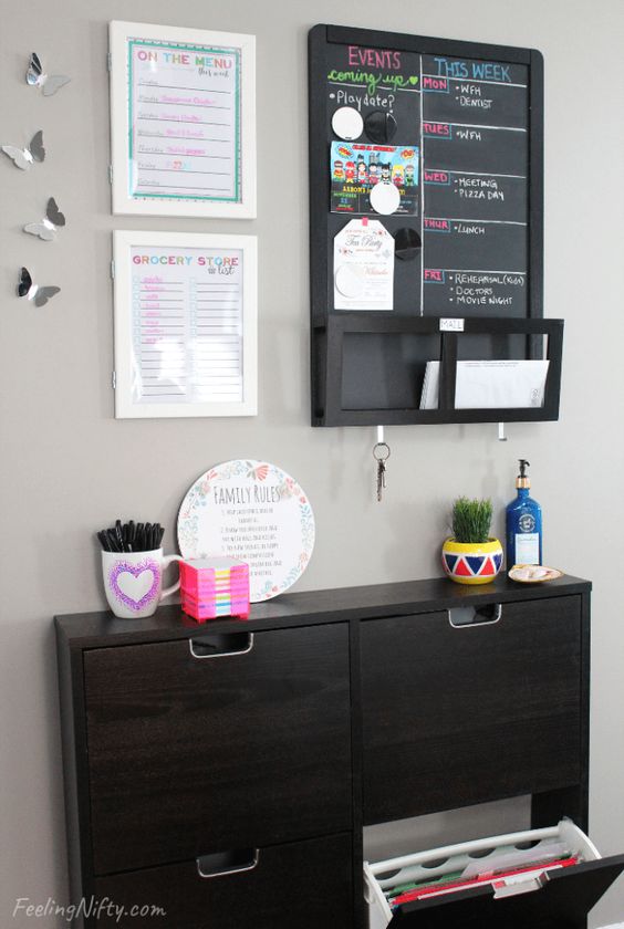 back to school organization ideas, family command center