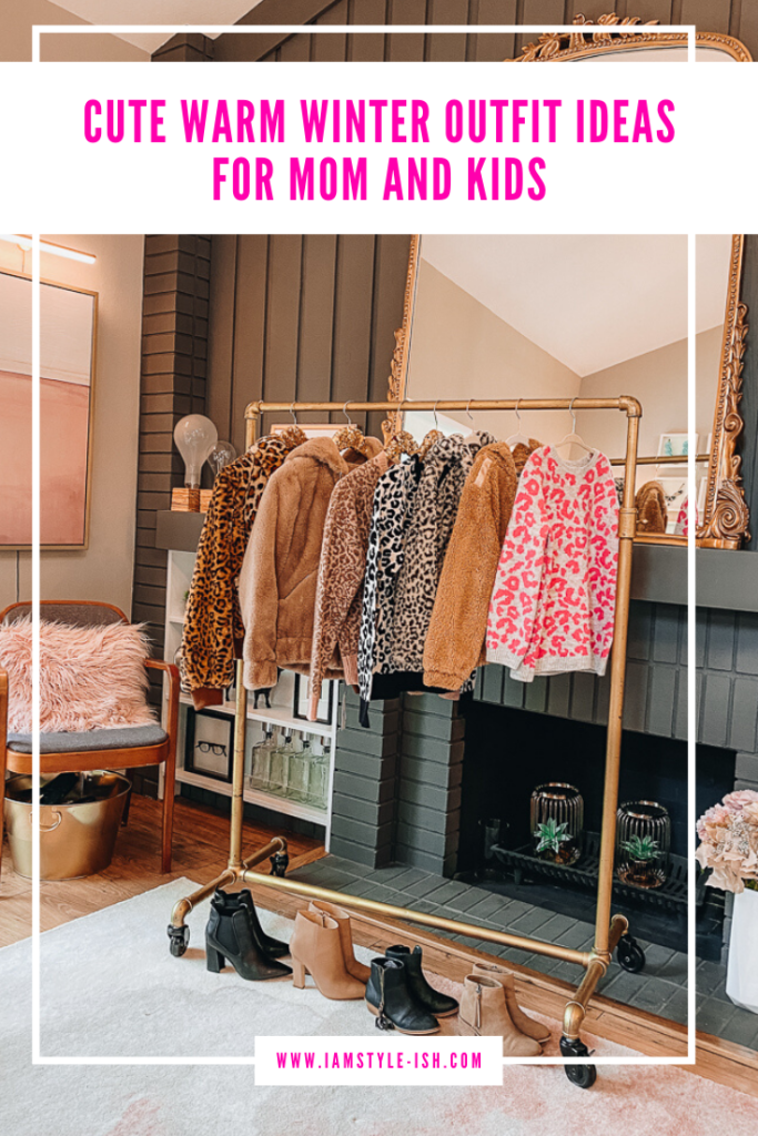 cute warm winter outfit ideas for mom and kids, winter outfit ideas for moms, winter outfit ideas for kids, winter outfits, winter style, winter outfit idea, what to wear in winter, mommy and me winter outfit
