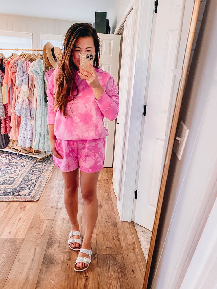 Tie Dye tee shirt and shorts