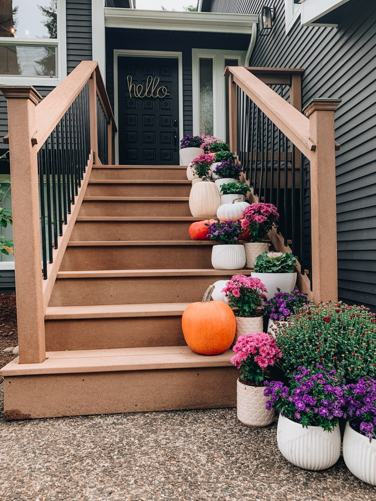 Purple and Pink Fall Door Decor Inspiration 