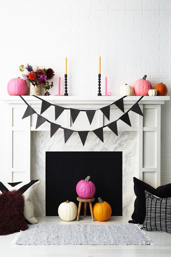 Cute pink halloween decor
