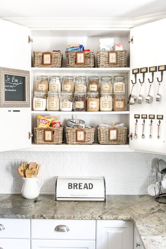 Kitchen cabinet organization inspiration