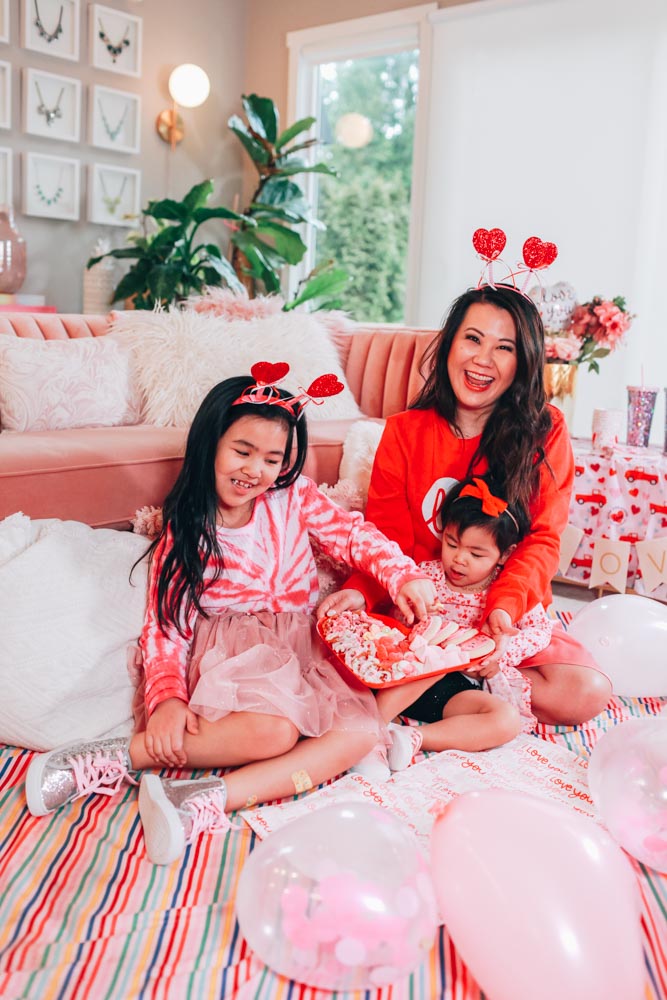mom and daughters valentine's day party