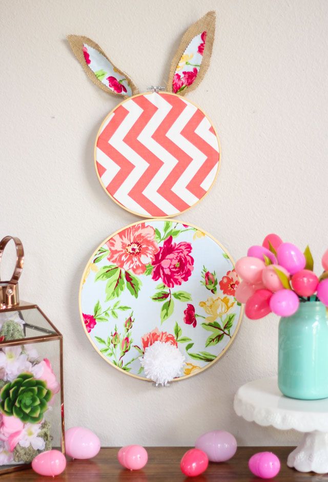 DIY Embroidery Hoop Bunny