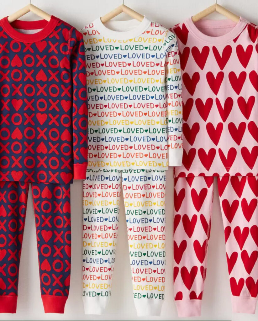 Valentine pajamas for kids