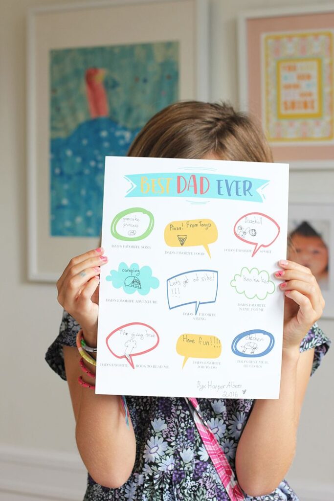 Free Printable Father's Day Questionnaire