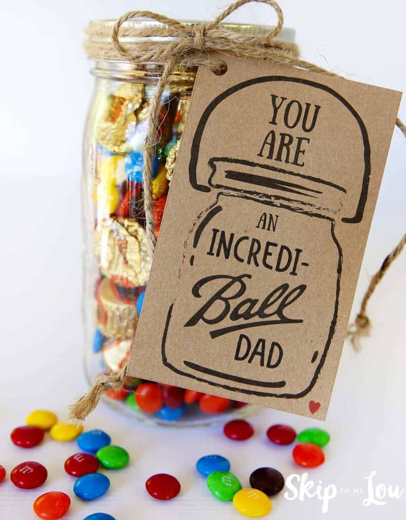 Incredi-ball Father's Day Mason Jar Treat Tags