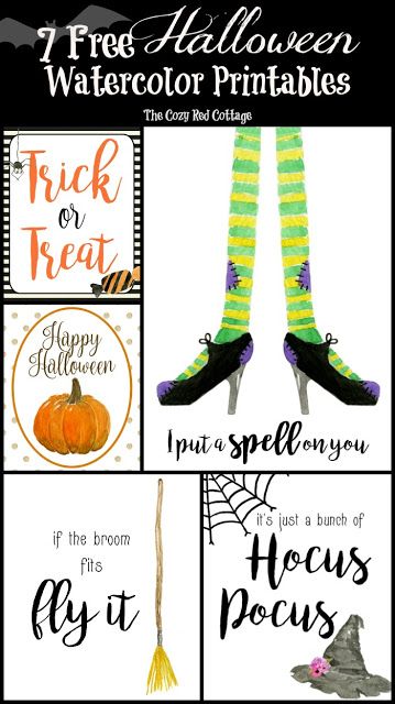 Halloween Watercolor Printables