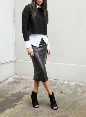 black pencil skirt outfit