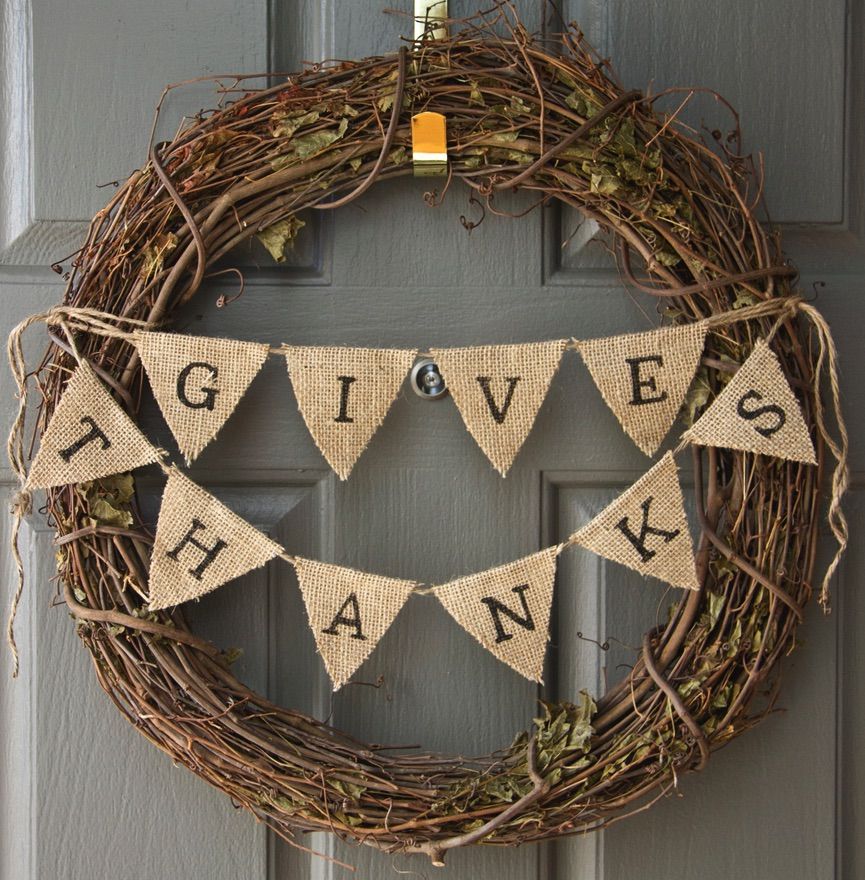 Give Thanks Twig Wreath