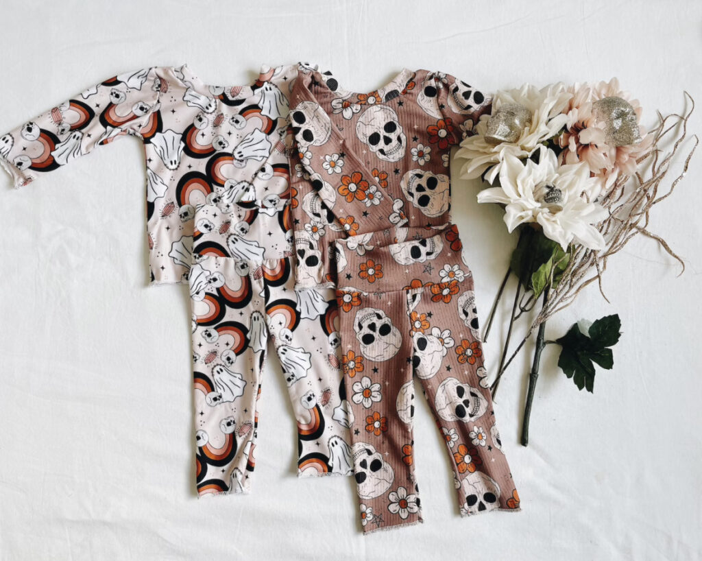 Boho Skeleton Halloween Pjs
