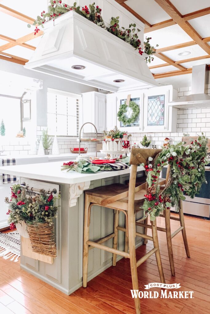 Christmas Garland Kitchen Island Hood