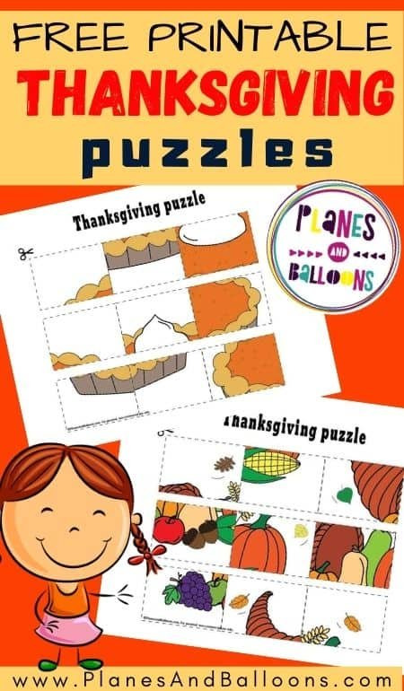 Free Thanksgiving Cutout Puzzles