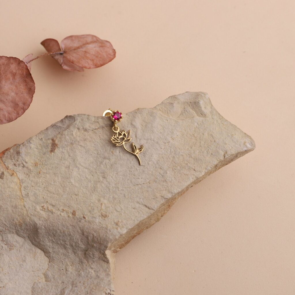 Birthstone and Birthflower Earrings