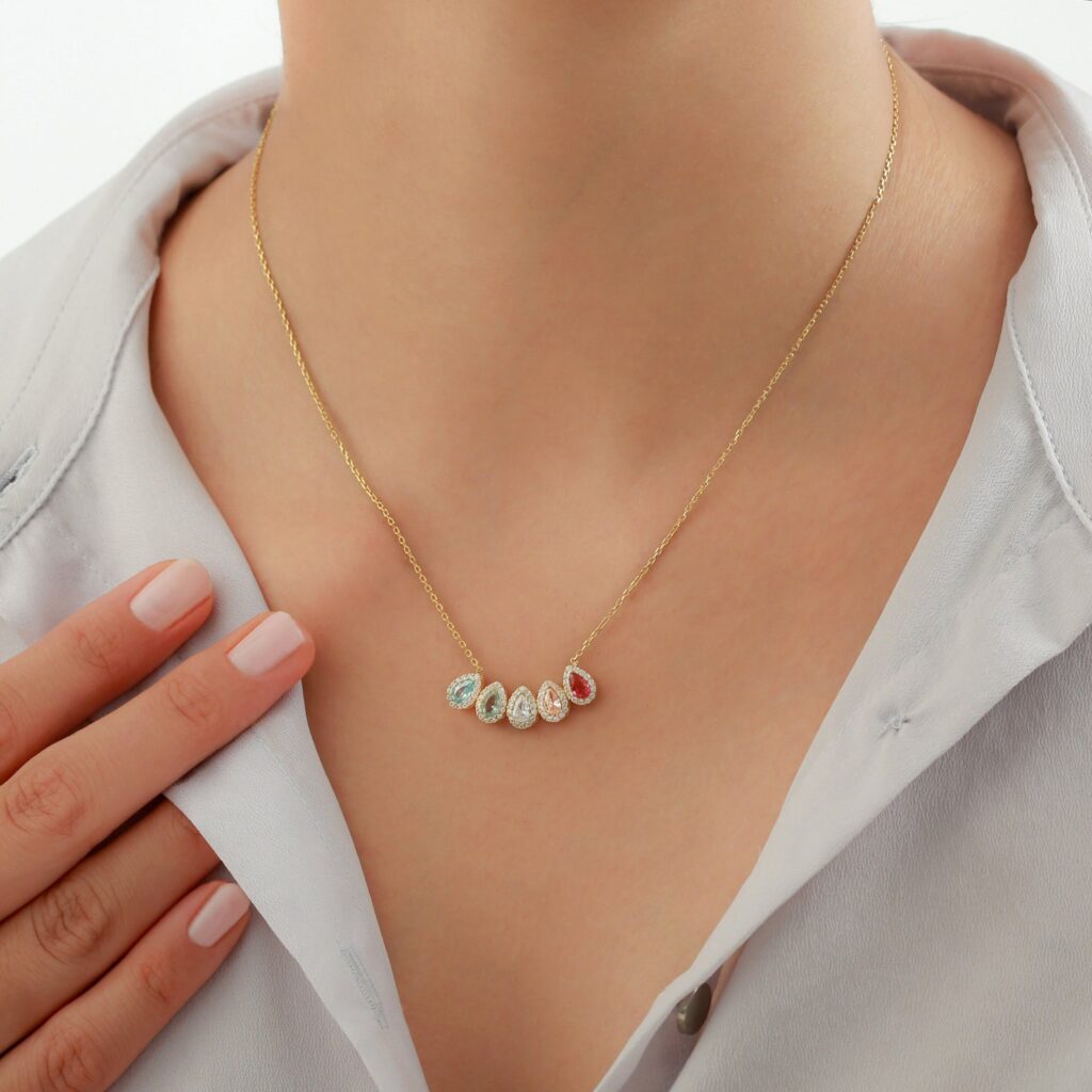 Family Birthstone Necklace
