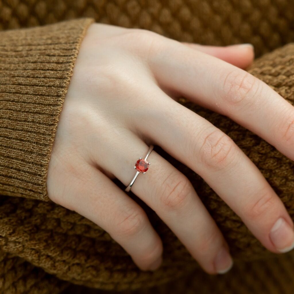 Single Stone Birthstone Ring