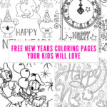 Free New Years coloring pages to keep your kids entertained