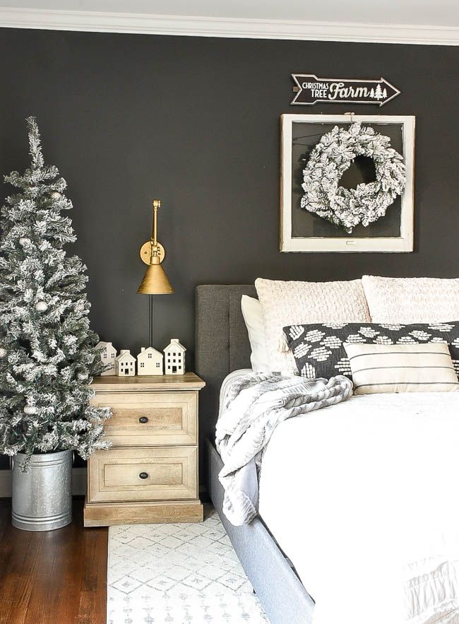farmhouse christmas bedroom decor