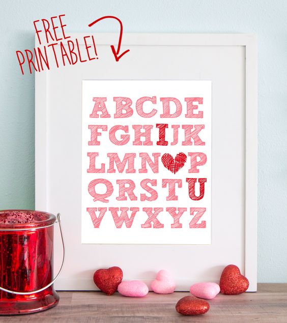 Valentine’s Day I Heart U Art