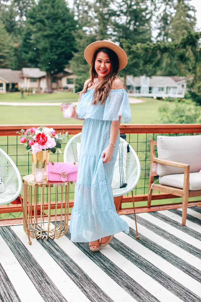 Off Shoulder Maxi Dress