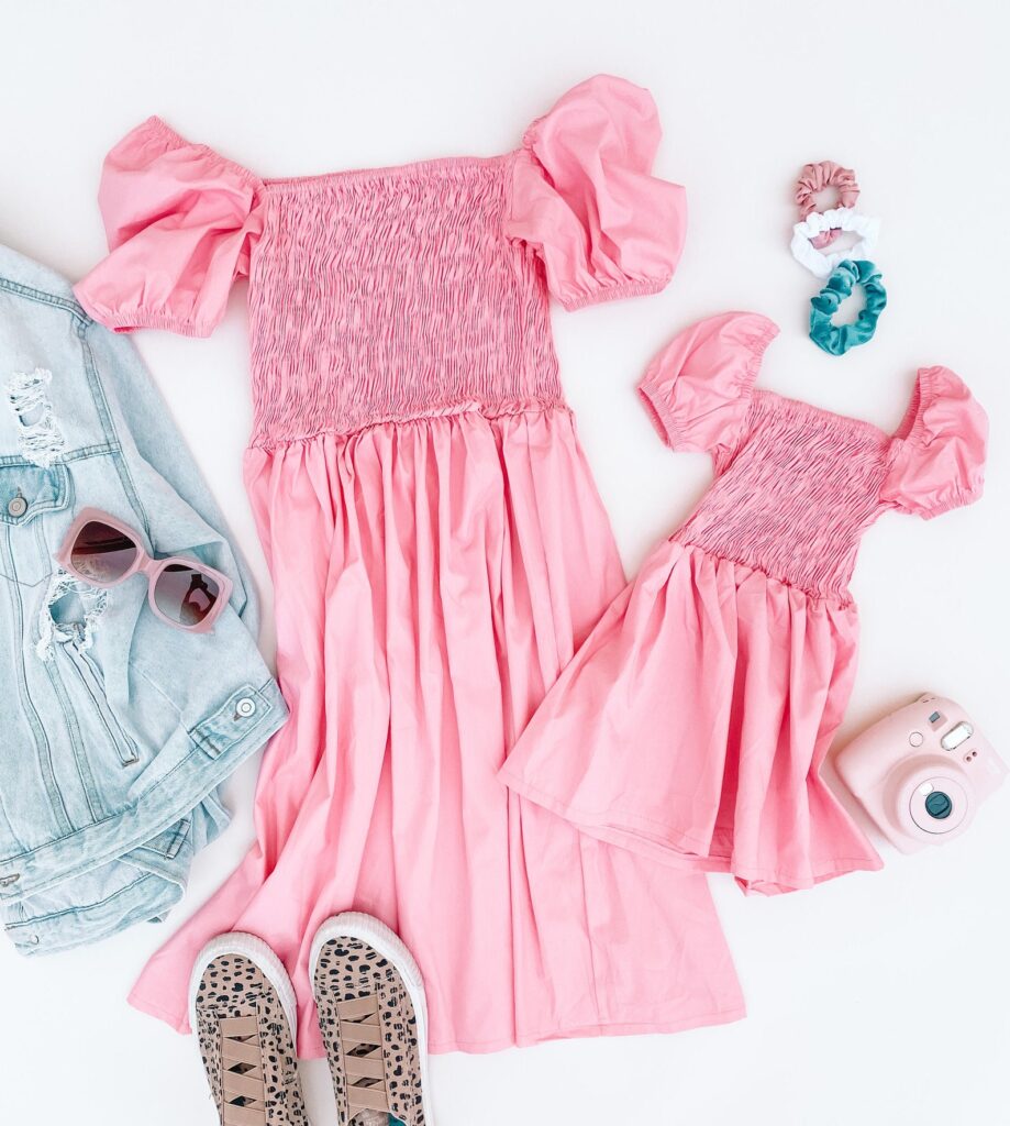 mommy and kids matching dress