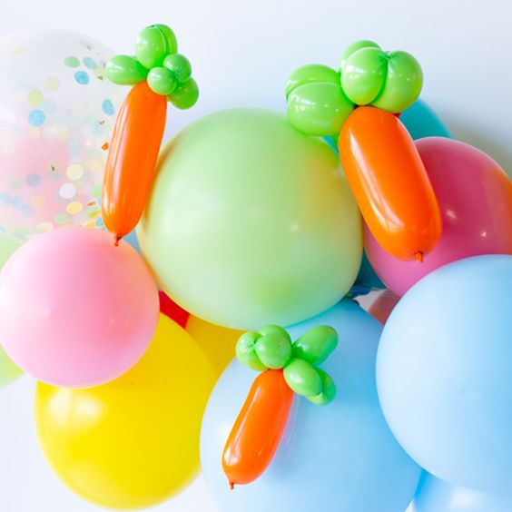 Easter Carrot Balloon Arch
