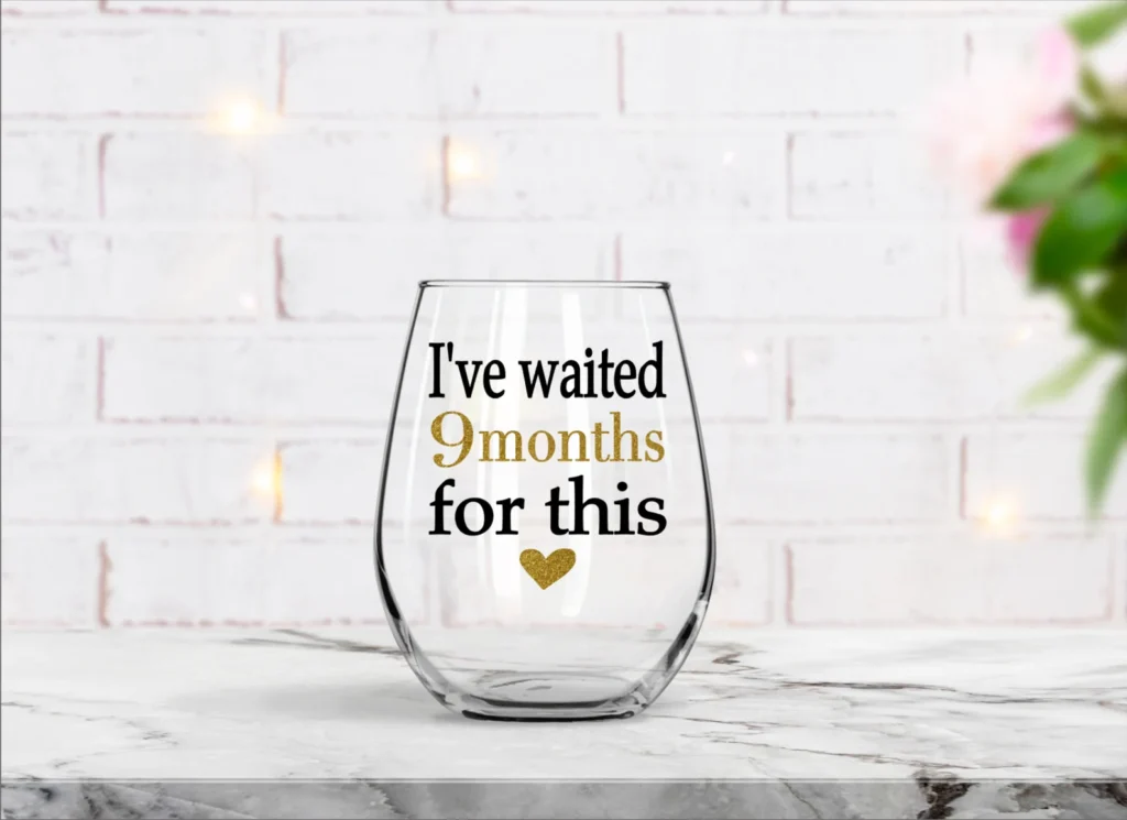 New Mom Funny Wine Glass
