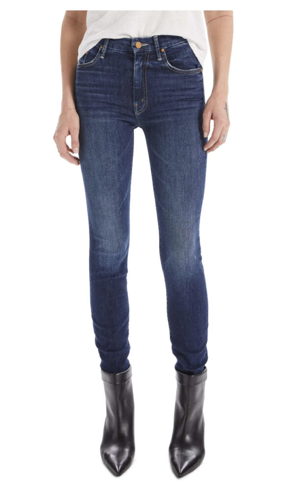 skinny jeans tucked into boots