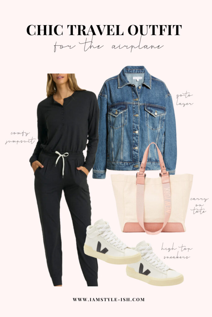 Jumpsuit airplane outfit