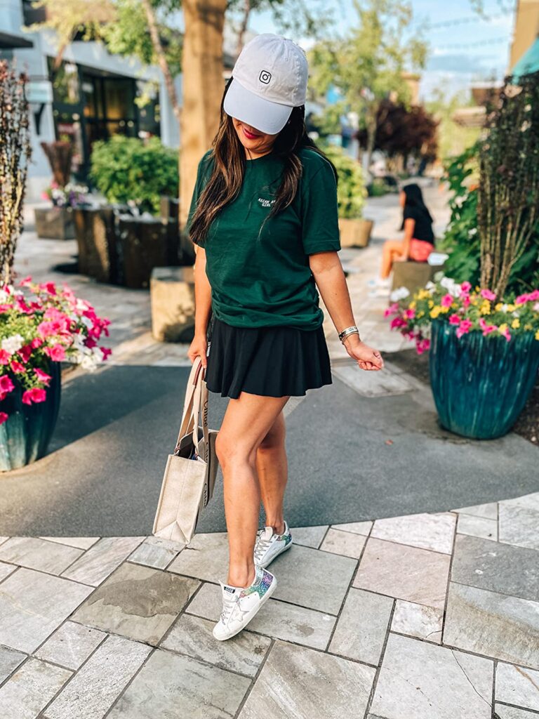 Exercise Skirt + Graphic Tee