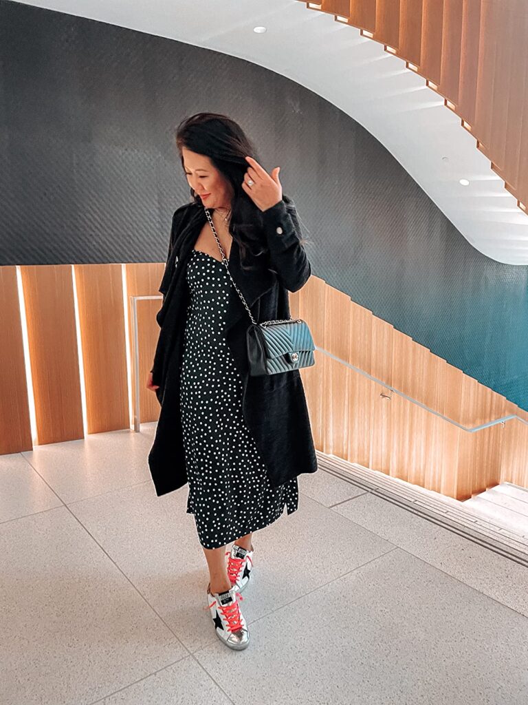 slip dress outfit idea