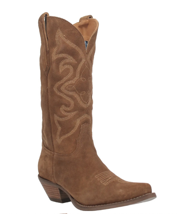 cowboy boots with a maxi dress in winter