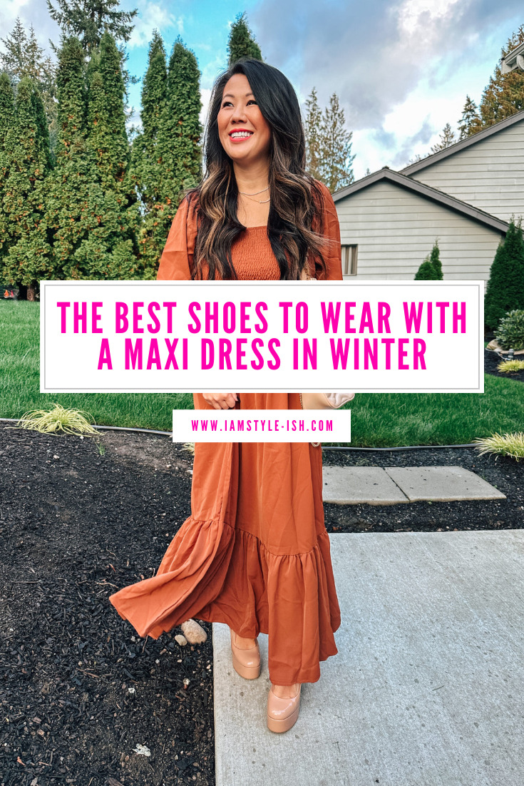 The best shoes to wear with a maxi dress in winter