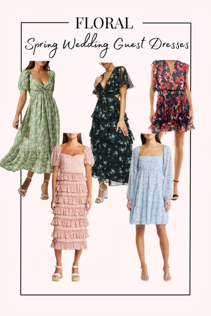 floral spring wedding guest dresses