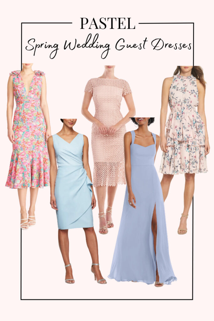 pastel spring wedding guest dresses