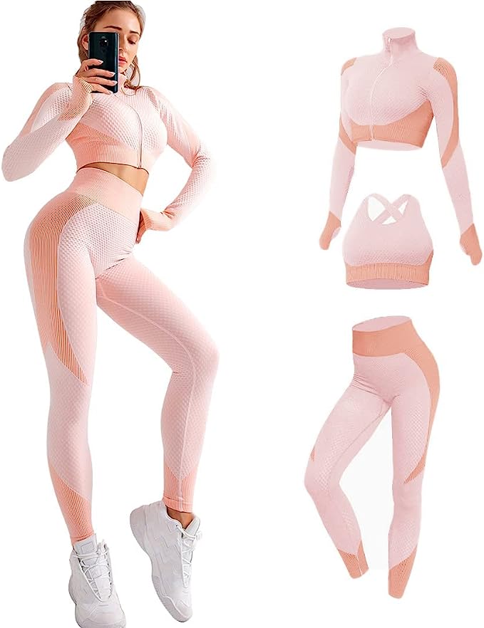 3 piece workout outfit set