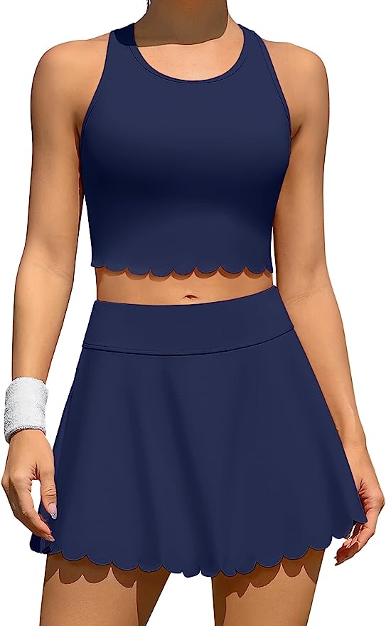 2 piece tennis skirt and top set
