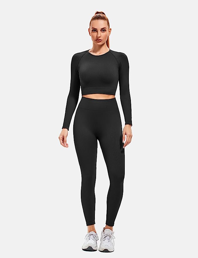 Long Sleeve Ribbed Outfit Set