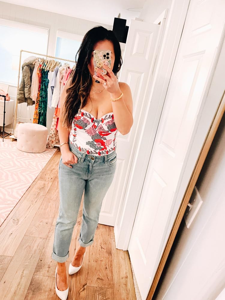 swimsuit outfit idea with jeans