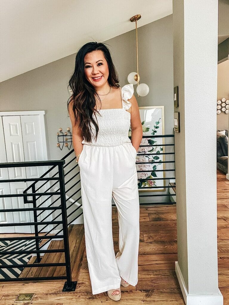 monochrome white outfit